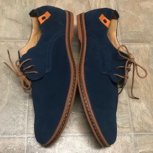 Fashion Suede Slide On Lace Up Oxfords M•14/15